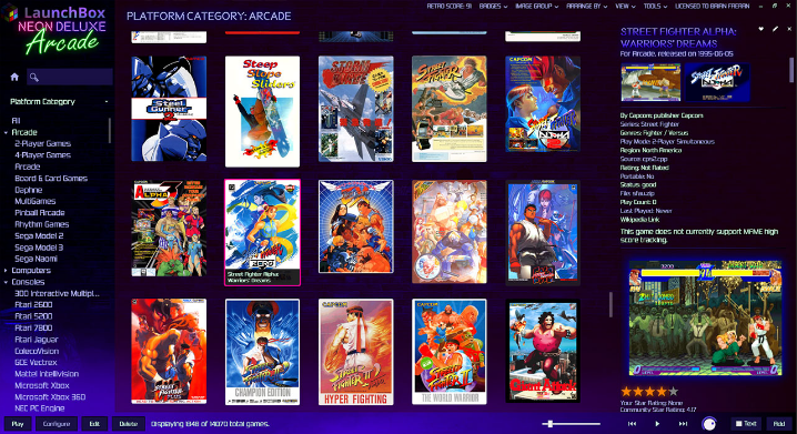 LaunchBox and retro frontend preview